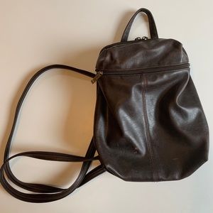 Small leather backpack